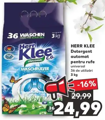 Kaufland Herr klee detergent automat pentru rufe 3 kg Ofertă