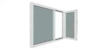 Brico Depôt Fereastra termopan pvc, geam clar + low-e, alb, 5 camere, 146 x 116 cm, stanga, dubla deschidere, fixa + oscilobatanta • geal Ofertă