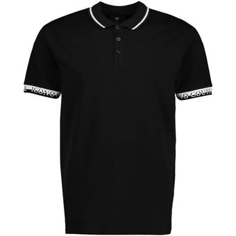 Polo shirt with stand-up collar