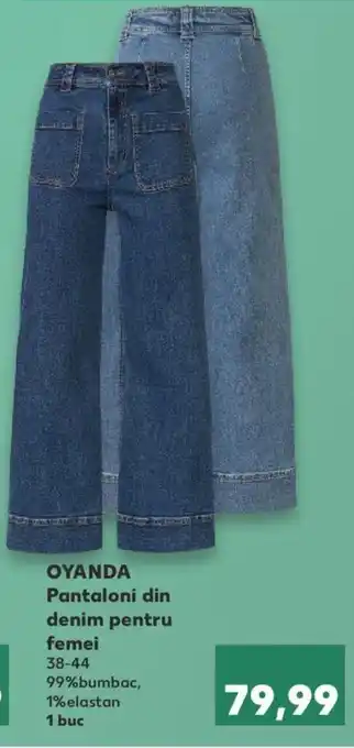 Oyanda pantaloni din denim pentru femei 1 buc