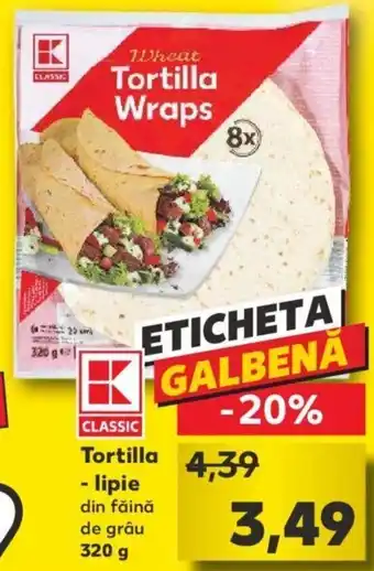 Kaufland Kaufland classic tortilla lipie 320g Ofertă