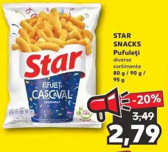 Kaufland Star snacks pufuleți 80 / 90 / 95g Ofertă