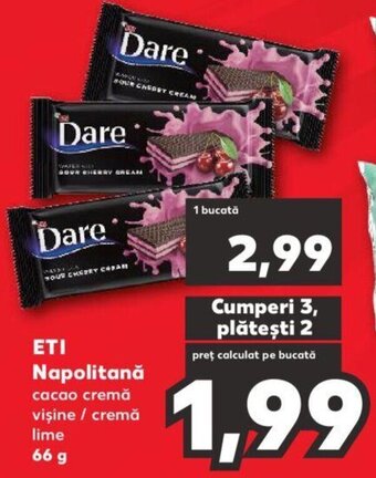 Kaufland Eti napolitană 66g Ofertă