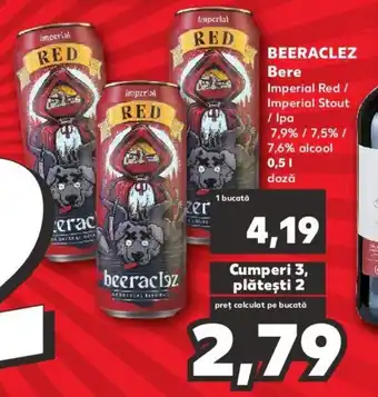 Kaufland Beeraclez bere 0.5l Ofertă