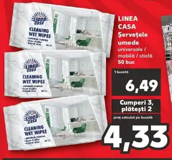 Kaufland Linea casa șervețele umede 50 buc Ofertă