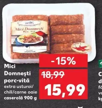Kaufland Mici domnești porc-vită caserolă 900g Ofertă