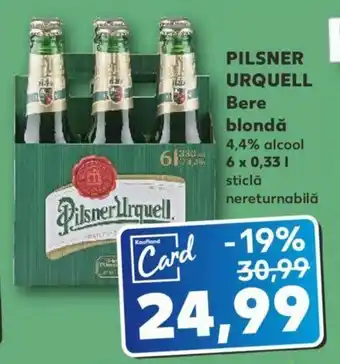 Kaufland Pilsner urquell bere blondă 6 x 0.33l Ofertă