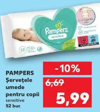 Kaufland Pampers șervețele umede pentru copii 52 buc Ofertă
