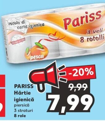 Kaufland Pariss hârtie igienică 8 role Ofertă