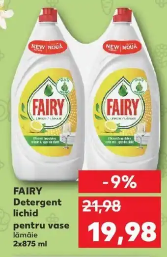 Kaufland Fairy detergent lichid pentru vase 2 x 875ml Ofertă