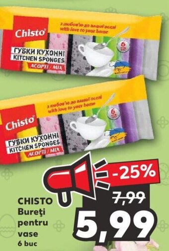 Kaufland Chisto bureți pentru vase 6 buc Ofertă