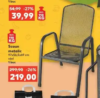 Scaun metalic 97 x 56.5 x 69 cm 1 buc