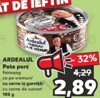 Kaufland Ardealul pate porc 100g Ofertă