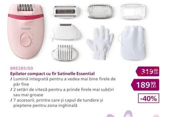 Carrefour Philips epilator compact cu fir satinelle essential Ofertă