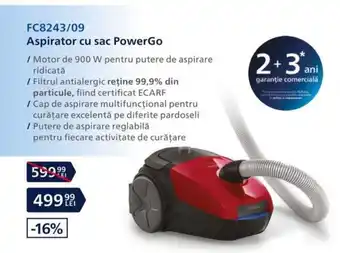 Philips aspirator cu sac powergo