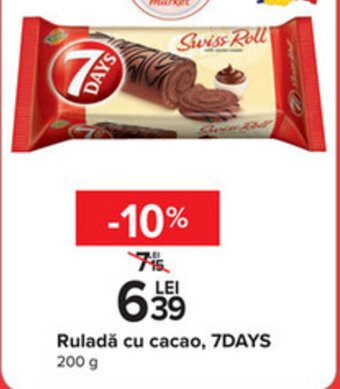 Carrefour 7Days ruladă cu cacao 200g Ofertă