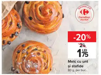 Carrefour Melc cu unt și stafide 80g Ofertă