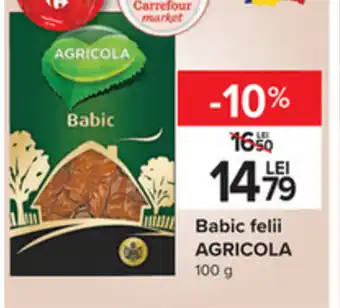 Carrefour Agricola babic felii 100g Ofertă