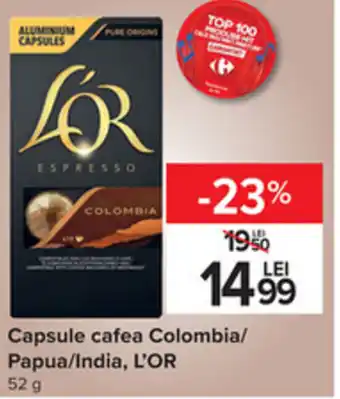 Carrefour L'or capsule cafea 52g Ofertă