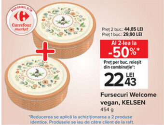 Carrefour Kelsen fursecuri welcome vegan 454g Ofertă