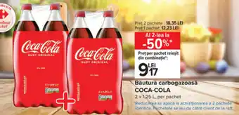 Carrefour Coca-cola băutură carbogazoasă 2 x 1.25l Ofertă