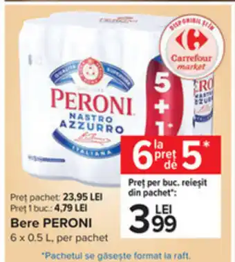 Carrefour Peroni bere 6 x 0.5l Ofertă