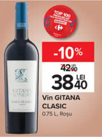 Carrefour Gitana clasic Vin 0.75l Ofertă