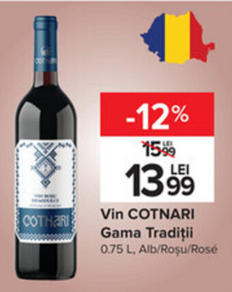 Carrefour Cotnari vin gama tradiții 0.75l Ofertă