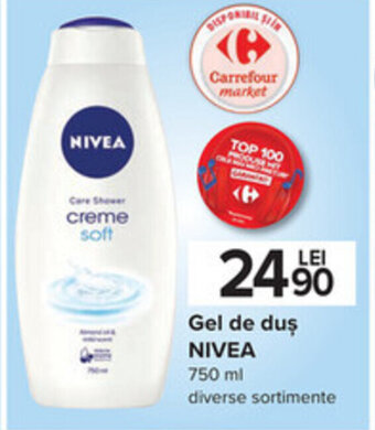 Carrefour Nivea gel de duș 750ml Ofertă