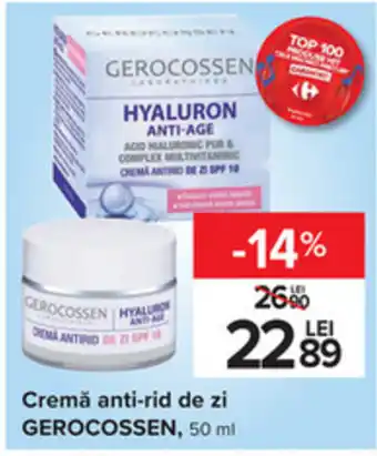 Carrefour Gerocossen cremă anti-rid de zi 50ml Ofertă