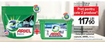 Carrefour Ariel detergent automat capsule 45 buc + 10 buc Ofertă