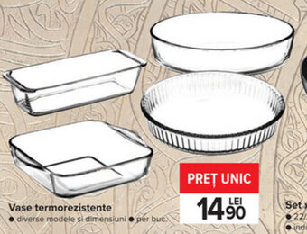 Carrefour Vase termorezistente Ofertă