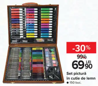 Carrefour Set pictură în cutie de lemn 150 buc Ofertă