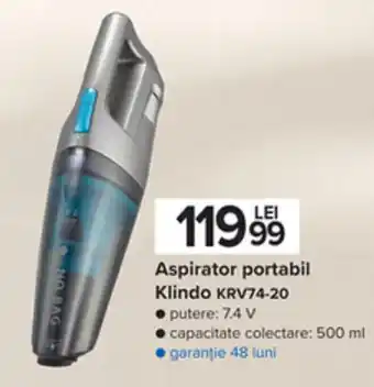 Carrefour Aspirator portabil Klindo krv74-20 Ofertă