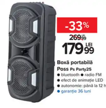 Carrefour Boxă portbilă poss ps party25 Ofertă
