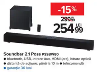 Carrefour Soundbar 2,1 Poss pssbw80 Ofertă