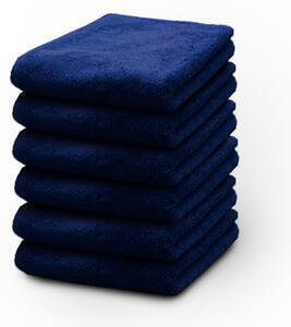 Set 6 prosoape fata lux 600gr/mp - bleumarin