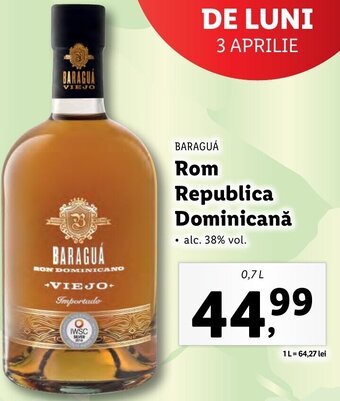 Lidl Baraguá rom republica dominicană 0.7l Ofertă