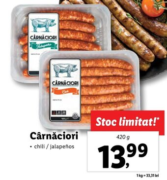 Lidl Cârnăciori 420g Ofertă