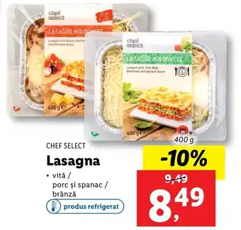 Lidl Chef select lasagna 400g Ofertă
