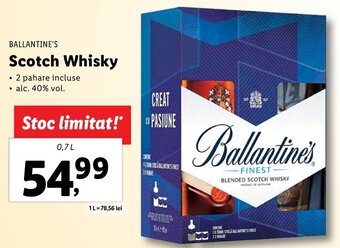 Lidl Ballantine's scotch whisky 0.7l Ofertă