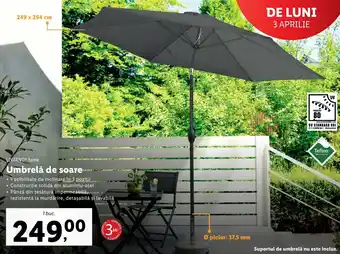 Lidl Livarno home umbrelă de soare 1 buc Ofertă