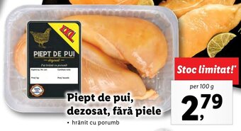 Lidl Piept de pui dezosat fără piele per 100g Ofertă