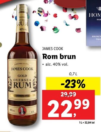 Lidl James cook rom brun 0.7l Ofertă