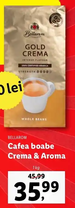 Lidl Bellarom cafea boabe crema & aroma 1kg Ofertă