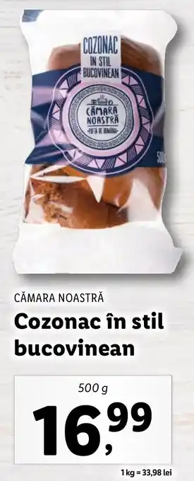 Lidl Cămara noastră cozonac în stil bucovinean 500g Ofertă