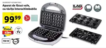 Lidl Silvercrest kitchen tools aparat de făcut vafe cu tăvițe interschimbabile 1 buc Ofertă