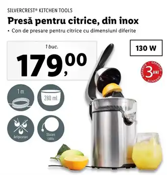 Lidl Silvercrest kitchen tools presă pentru citrice din inox 1 buc Ofertă