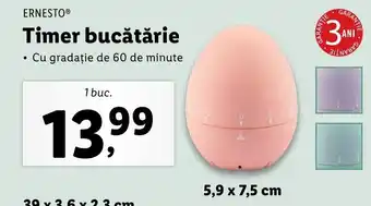 Lidl Ernesto timer bucătărie 1 buc Ofertă