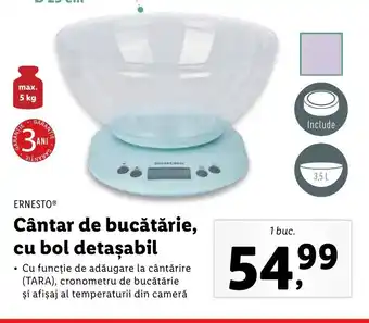 Lidl Ernesto cântar de bucătărie cu bol detașabil 1 buc Ofertă